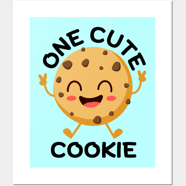 One Cute Cookie | Cookie Pun Wall Art by Allthingspunny